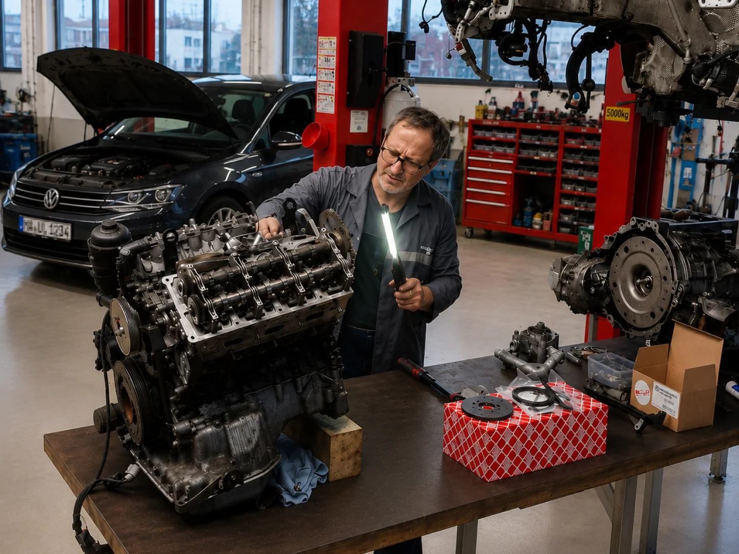 Motorreparatur bei Autohaus Primus in Mannheim